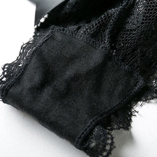 Women’s Solid Laced Thong Best Deals Lace Underwear Panties cb5feb1b7314637725a2e7: black|white