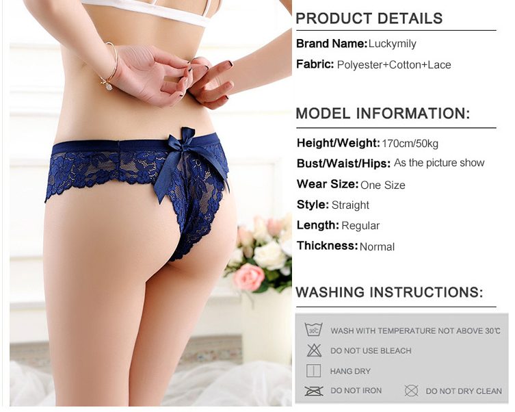 Women's Lace Bow Decorated Panties