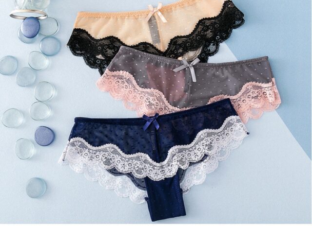 Women’s Plus Size Laced Panties Lace Underwear Panties cb5feb1b7314637725a2e7: Beige|black|Blue|Gray|Wine