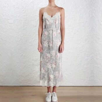 Women’s Elegant Sleeveless Dress with Floral Print Lace Dresses Party Dresses cb5feb1b7314637725a2e7: white