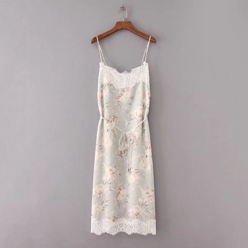 Women's Elegant Sleeveless Dress with Floral Print