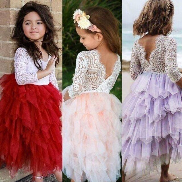 Girl’s Summer Lace Tutu Dress Lace Dresses cb5feb1b7314637725a2e7: Light Pink|pink|Purple|Red|Snow White|white