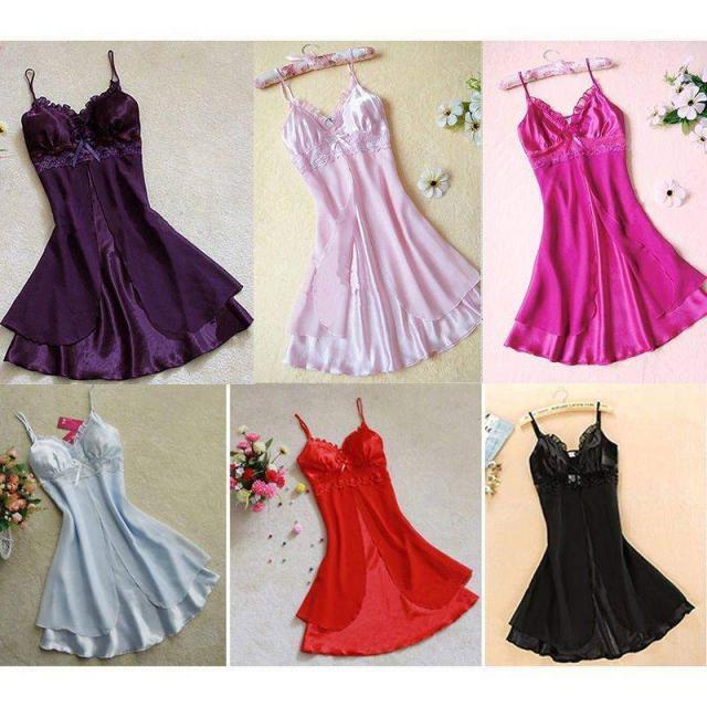 Casual Women’s Lingerie Nightgown Lace Sleepwear Lace Underwear Sets cb5feb1b7314637725a2e7: black|Purple|Red|Rose|white