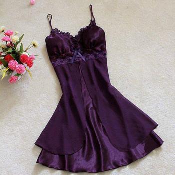 Casual Women’s Lingerie Nightgown Lace Sleepwear Lace Underwear Sets cb5feb1b7314637725a2e7: black|Purple|Red|Rose|white