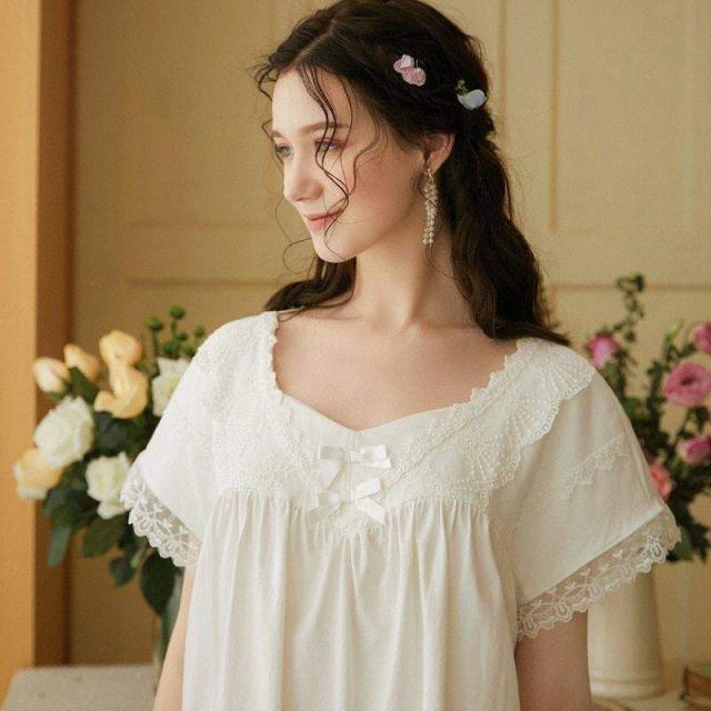 Classic White Women’s Pajama Set in Lace Evening Dresses Lace Dresses cb5feb1b7314637725a2e7: white